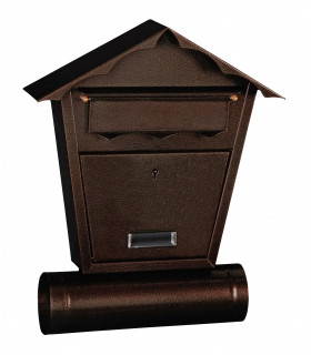 Skrzynka na listy ozdobna domek Zd2t + tuba na gazety